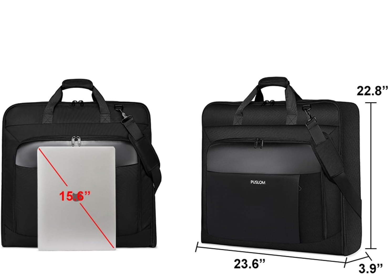 PUSLOM Męska torba podróżna na garnitury na 3 komplety