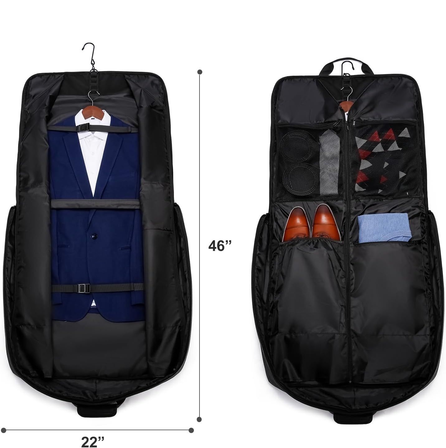 PUSLOM Męska torba podróżna na garnitury na 3 komplety