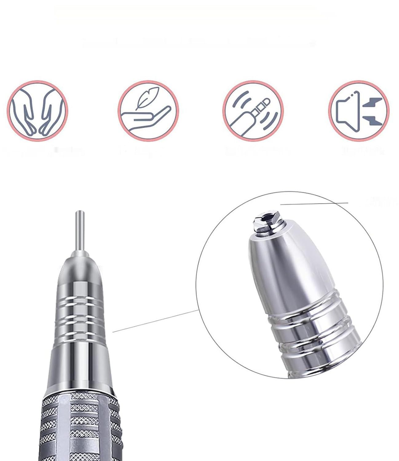 JCMASTER Profesjonalna frezarka do paznokci 35 000 obr./min z wyświetlaczem LED i panelem dotykowym<