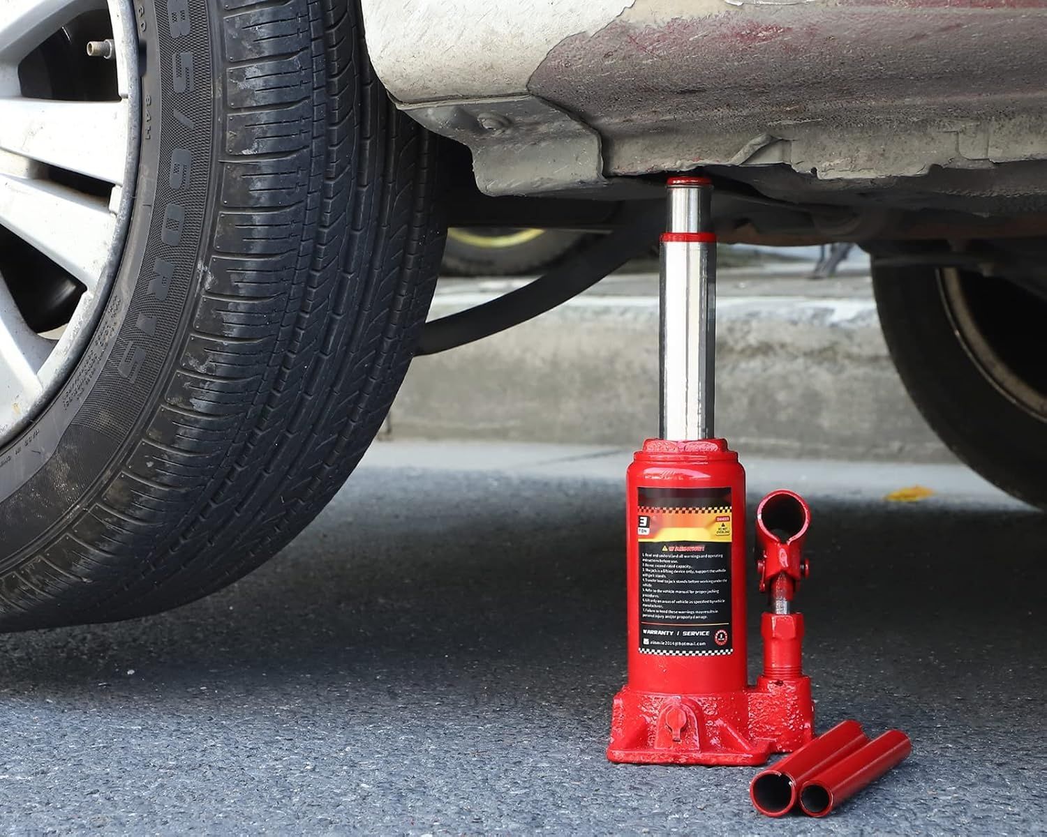 BAOSHISHAN 3T przenośny podnośnik hydrauliczny z podwójnym siłownikiem