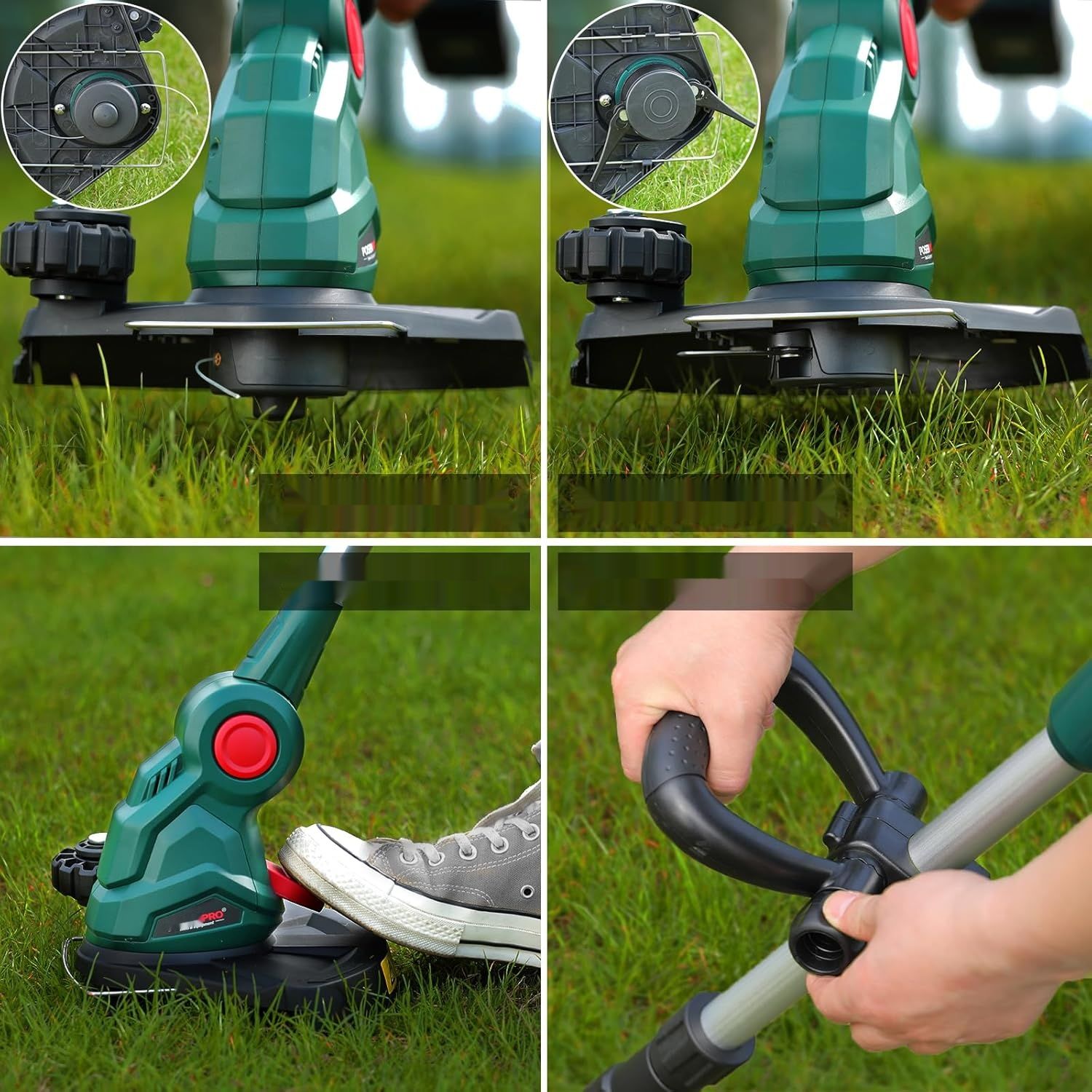 POSENPRO Akumulatorowa podkaszarka/wykaszarka 2 w 1, 20 V teleskopowa