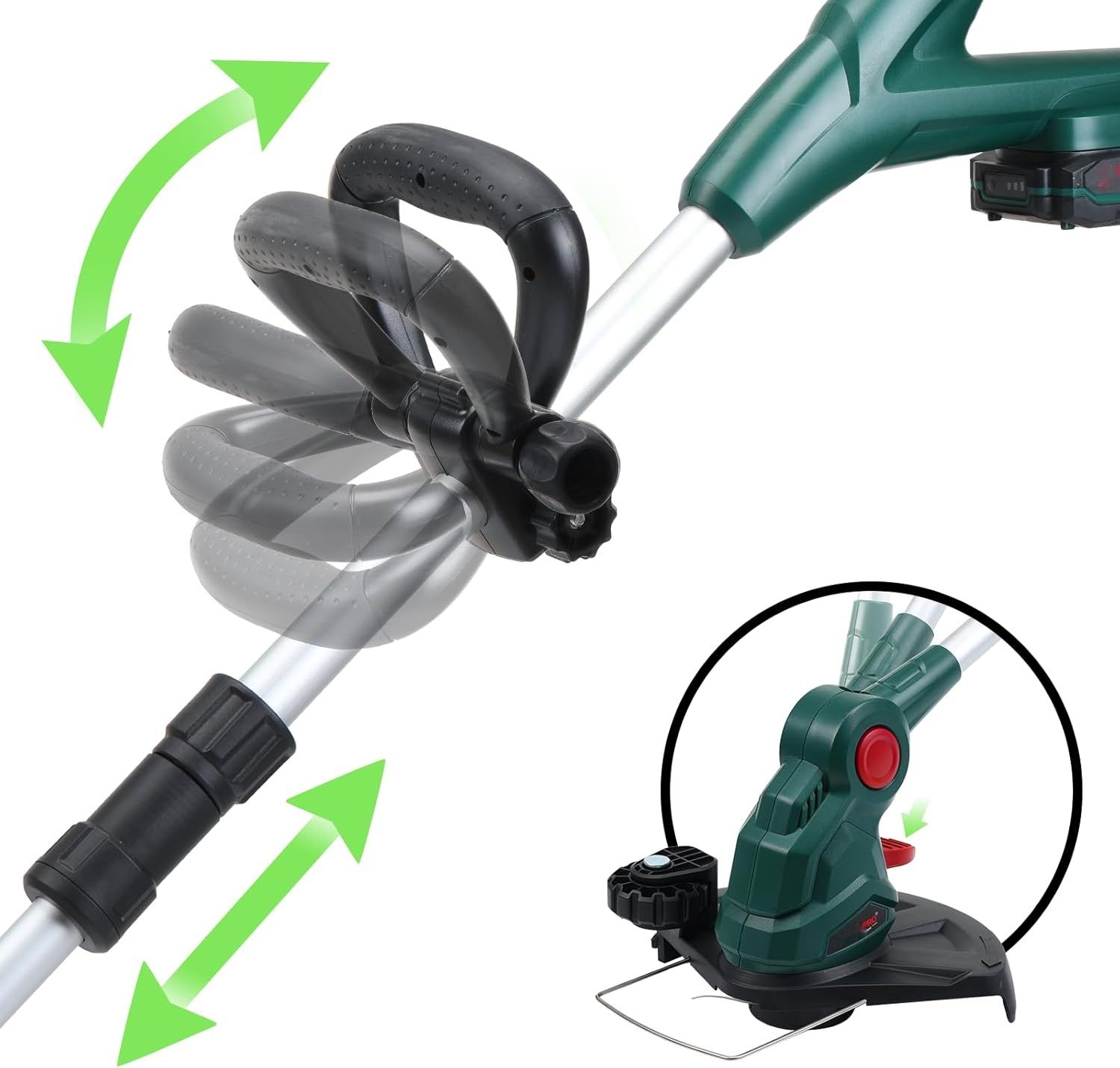 POSENPRO Akumulatorowa podkaszarka/wykaszarka 2 w 1, 20 V teleskopowa