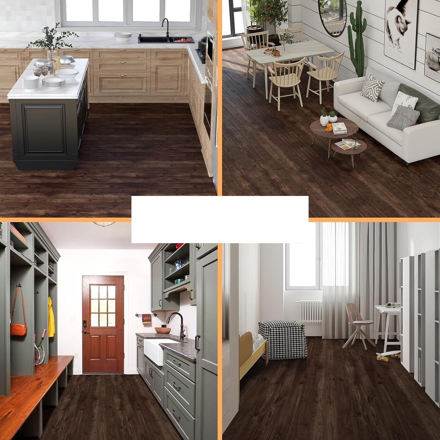 Oxdigi Samoprzylepne panele winylowe PVC, efekt drewna, 1,67 m², kolor orzech