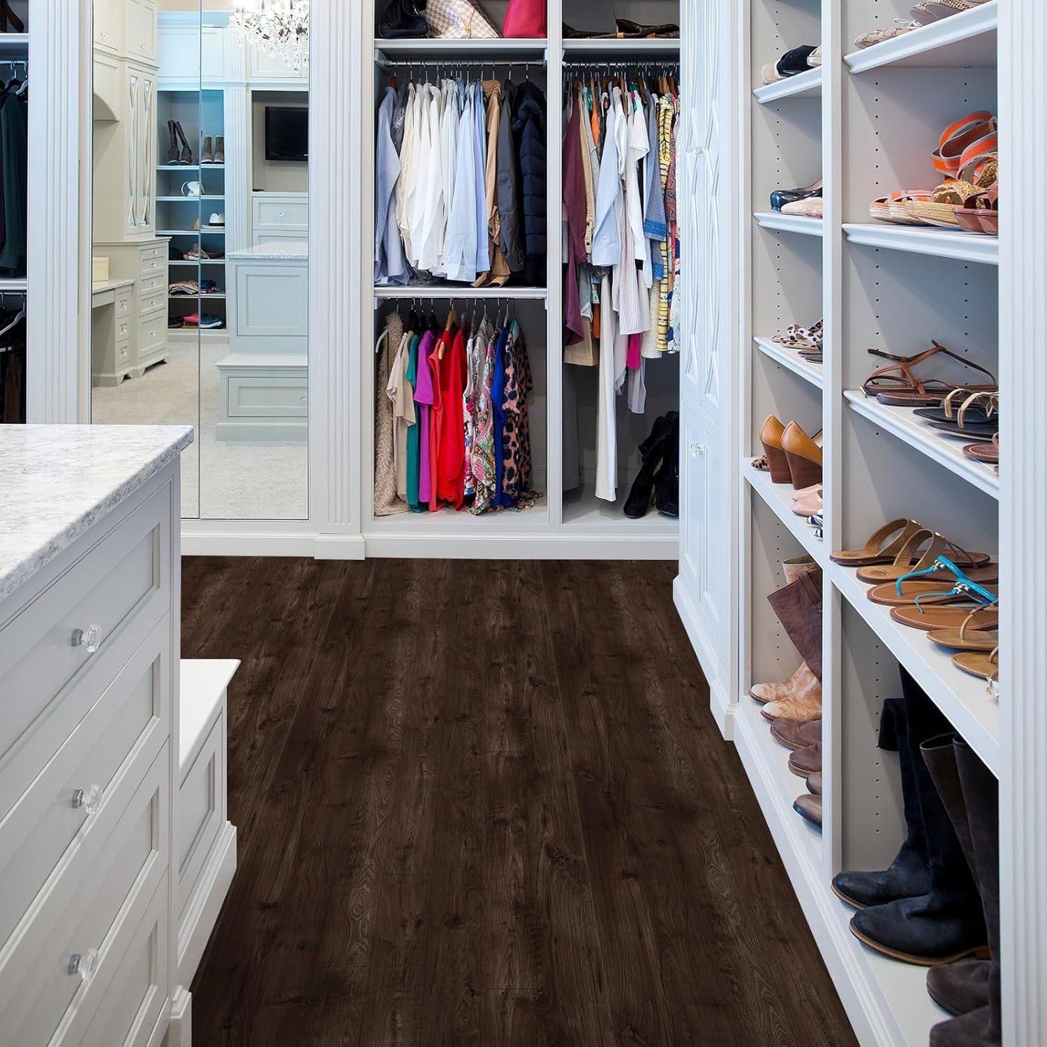 Oxdigi Samoprzylepne panele winylowe PVC, efekt drewna, 1,67 m², kolor orzech