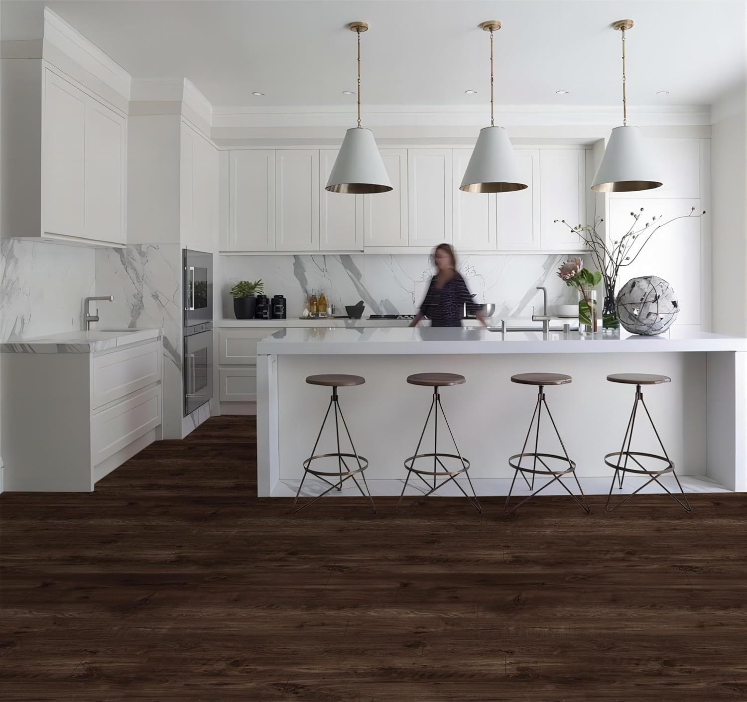 Oxdigi Samoprzylepne panele winylowe PVC, efekt drewna, 1,67 m², kolor orzech