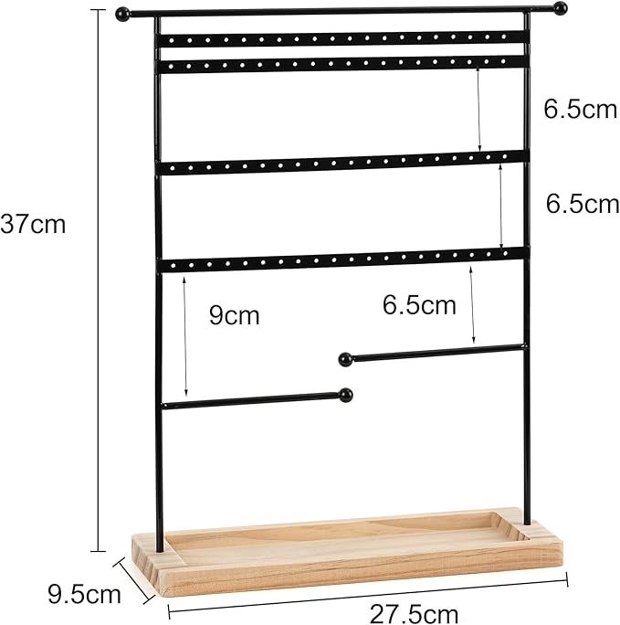 QILICZ Stojak na biżuterię – 80 otworów – Stojak na kolczyki