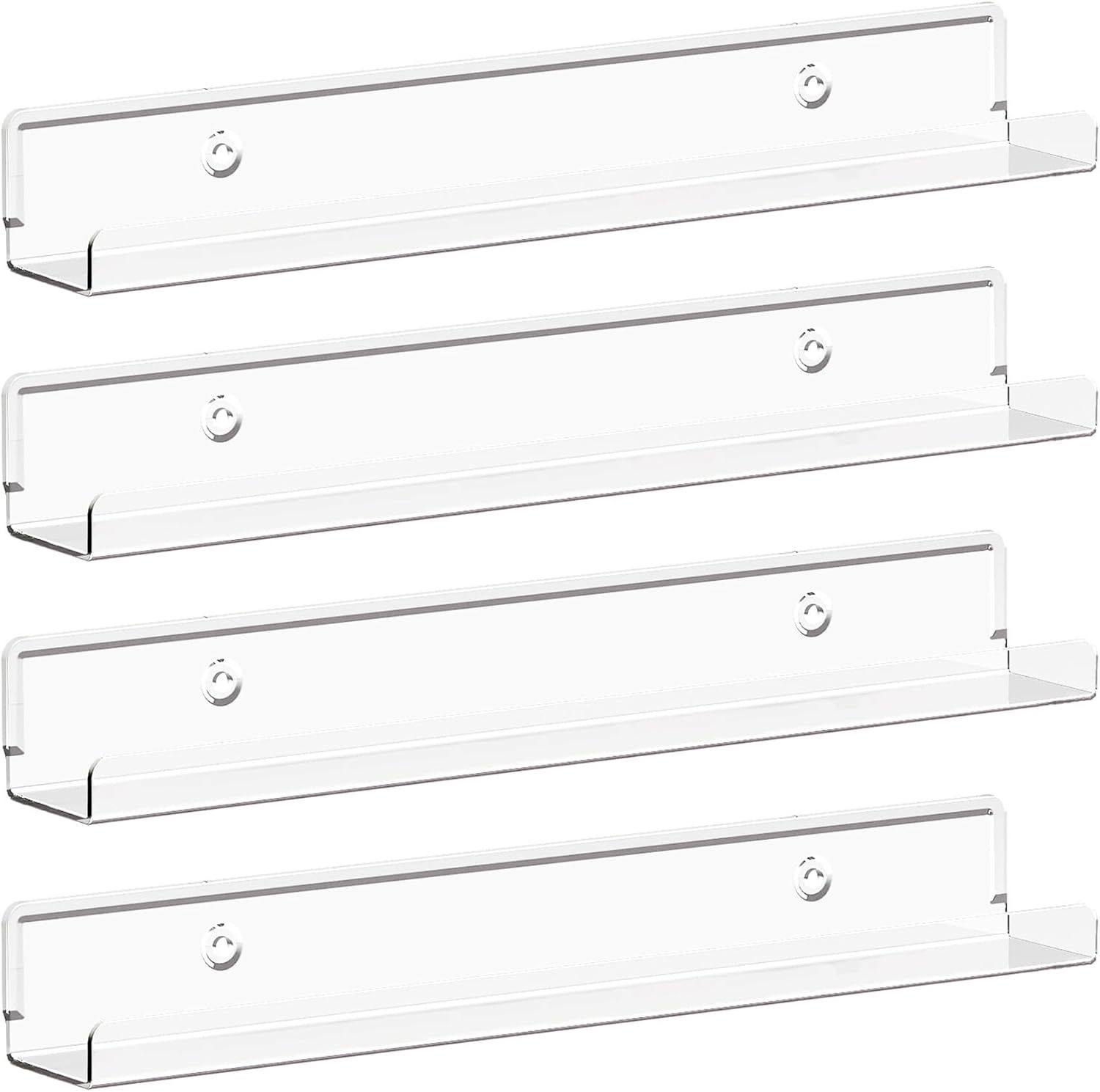 Lifewit przezroczyste półki ścienne na płyty winylowe 12" – zestaw 4 sztuki