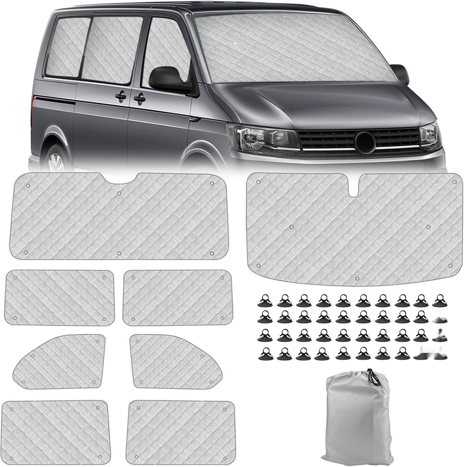 Opaltool Osłony Przeciwsłoneczne do Wnętrza Samochodu dla VW T5 T6