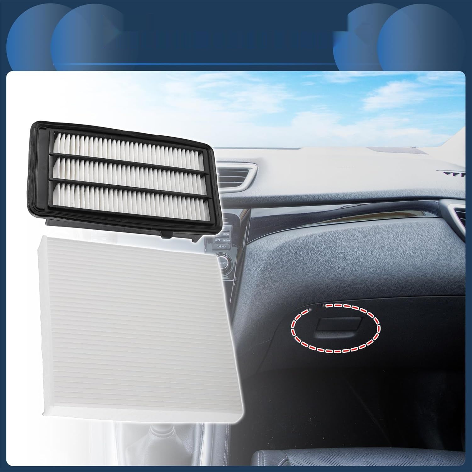 ABSOPRO filtr powietrza silnika, zestaw filtra powietrza kabinowego nr