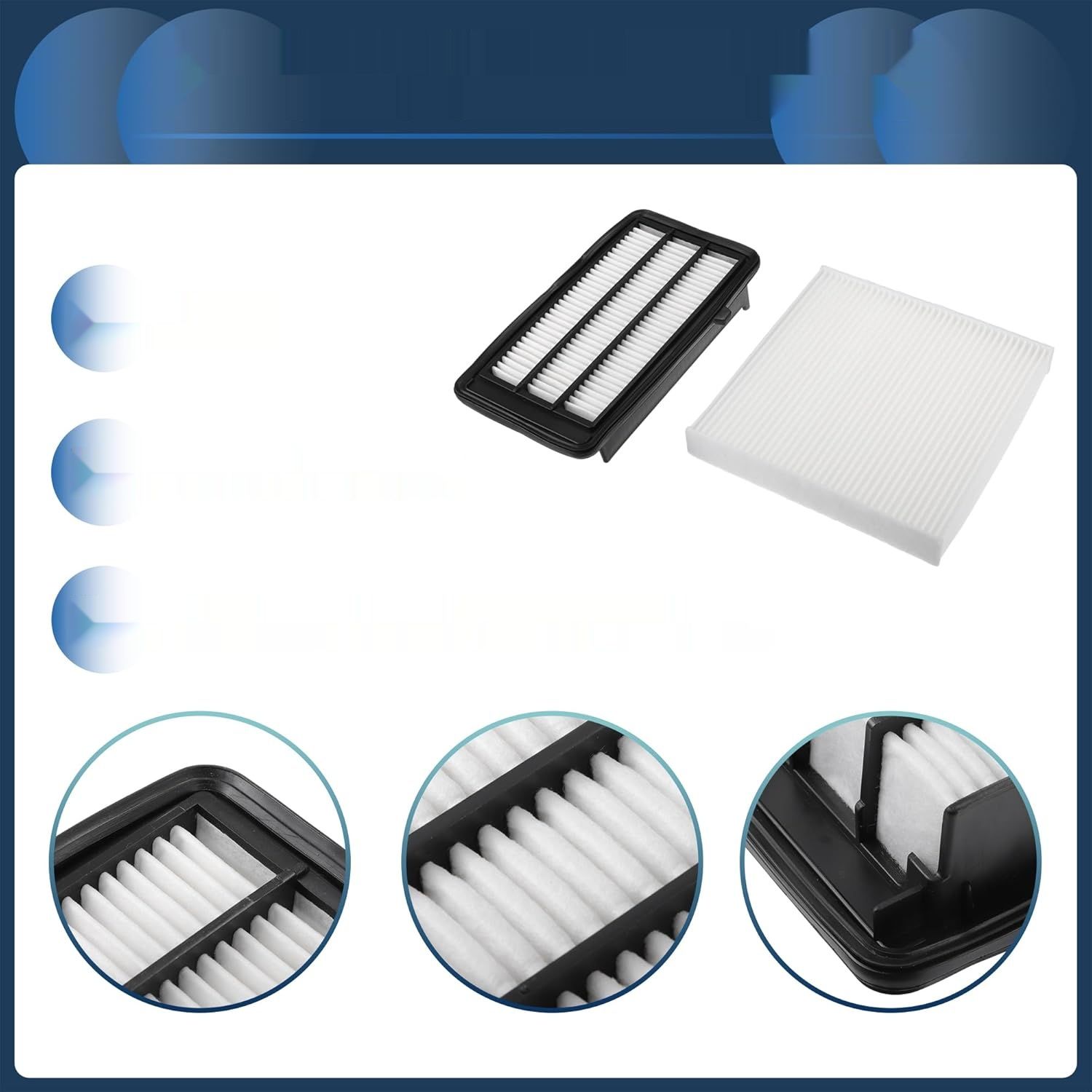 ABSOPRO filtr powietrza silnika, zestaw filtra powietrza kabinowego nr