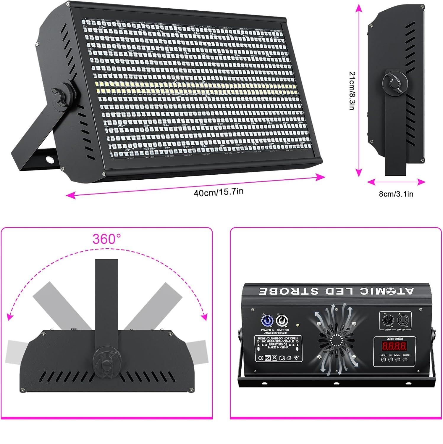 768 LED zewnętrzna lampa typu wallwasher, reflektor sceniczny RGBW