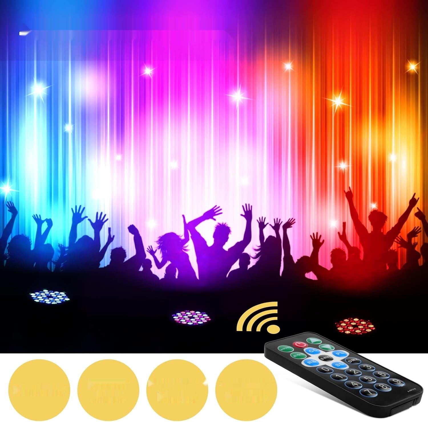 RGB LED Par 72W – reflektor sceniczny z pilotem i DMX 7CH