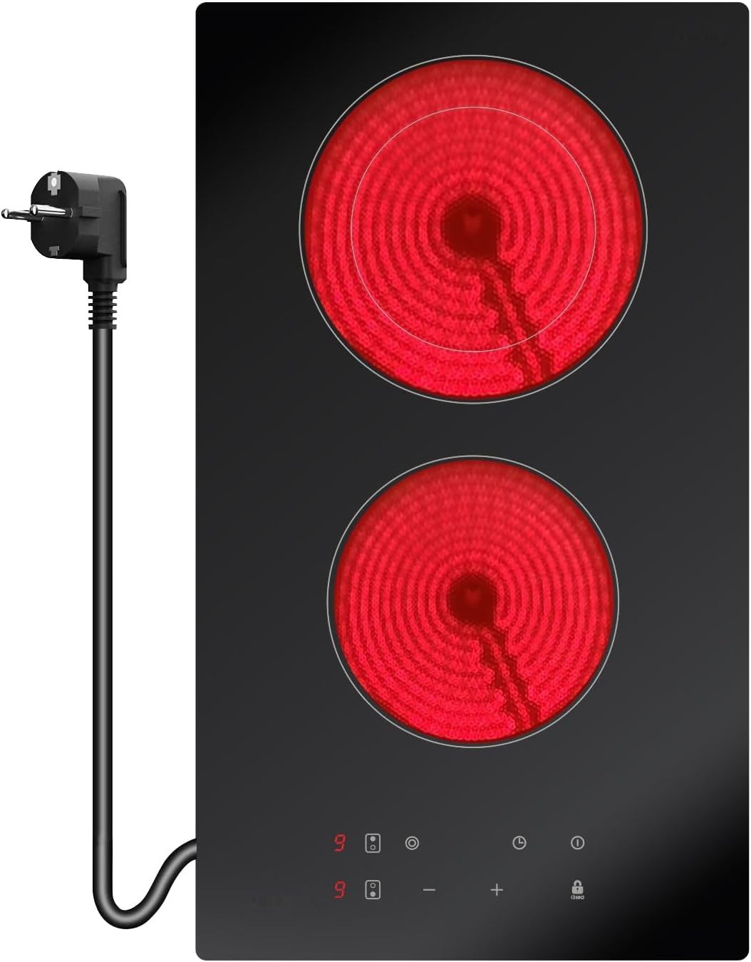 magicplux Płyta ceramiczna 2‑strefowa, 3400 W, 29,5 cm, 9 poziomów mcy