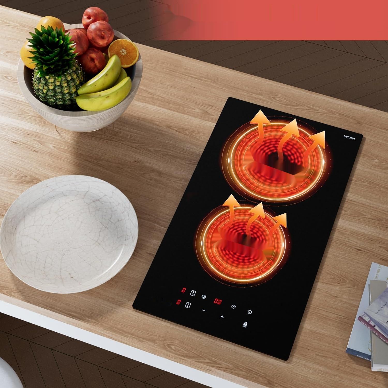 magicplux Płyta ceramiczna 2‑strefowa, 3400 W, 29,5 cm, 9 poziomów mcy