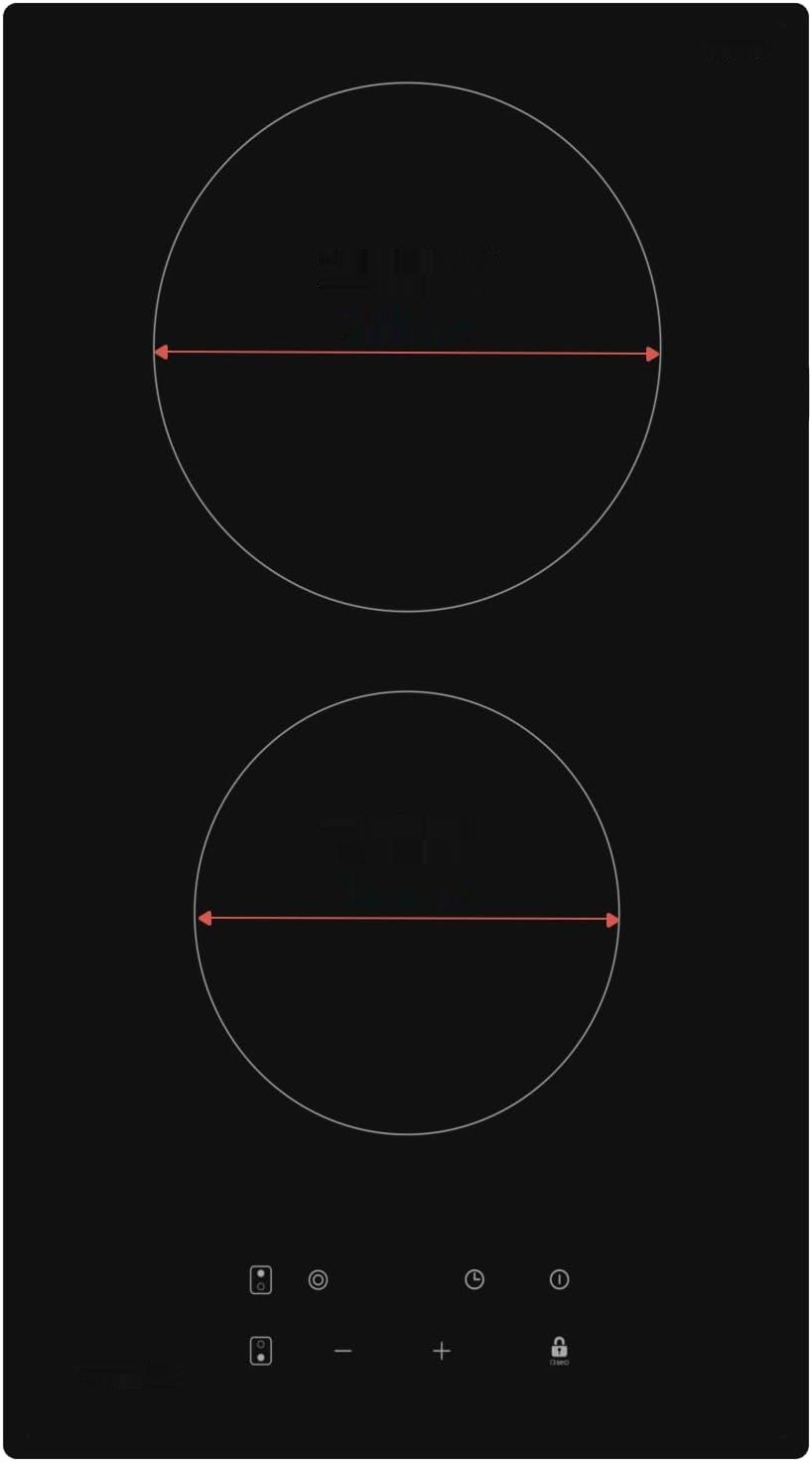 magicplux Płyta ceramiczna 2‑strefowa, 3400 W, 29,5 cm, 9 poziomów mcy