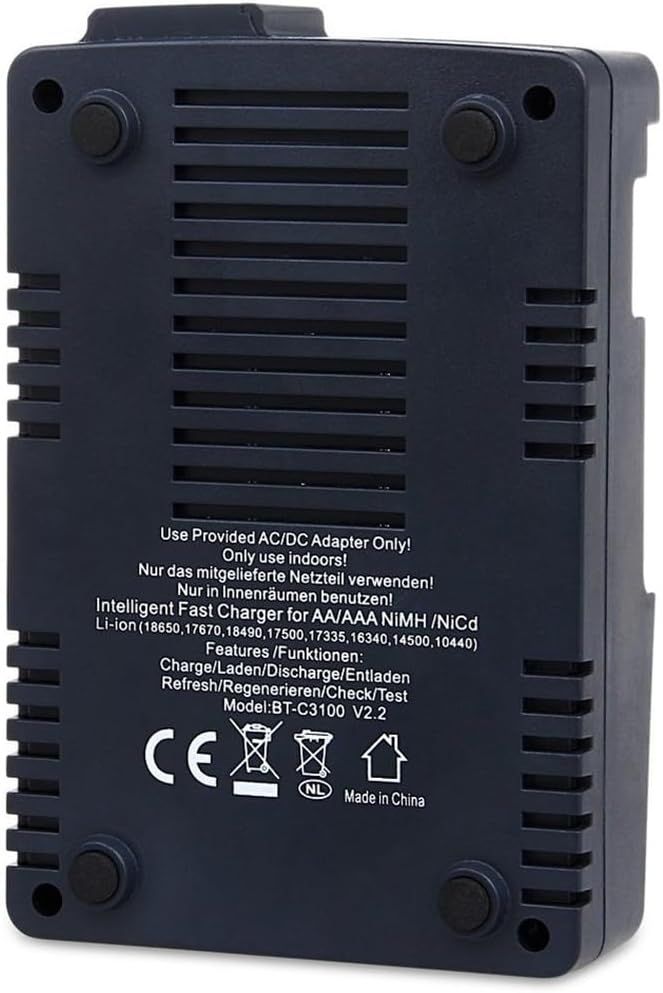BT-C3100 Smart-Adapter z 4 gniazdami, uniwersalna ładowarka do akumulatorów Li-Ion