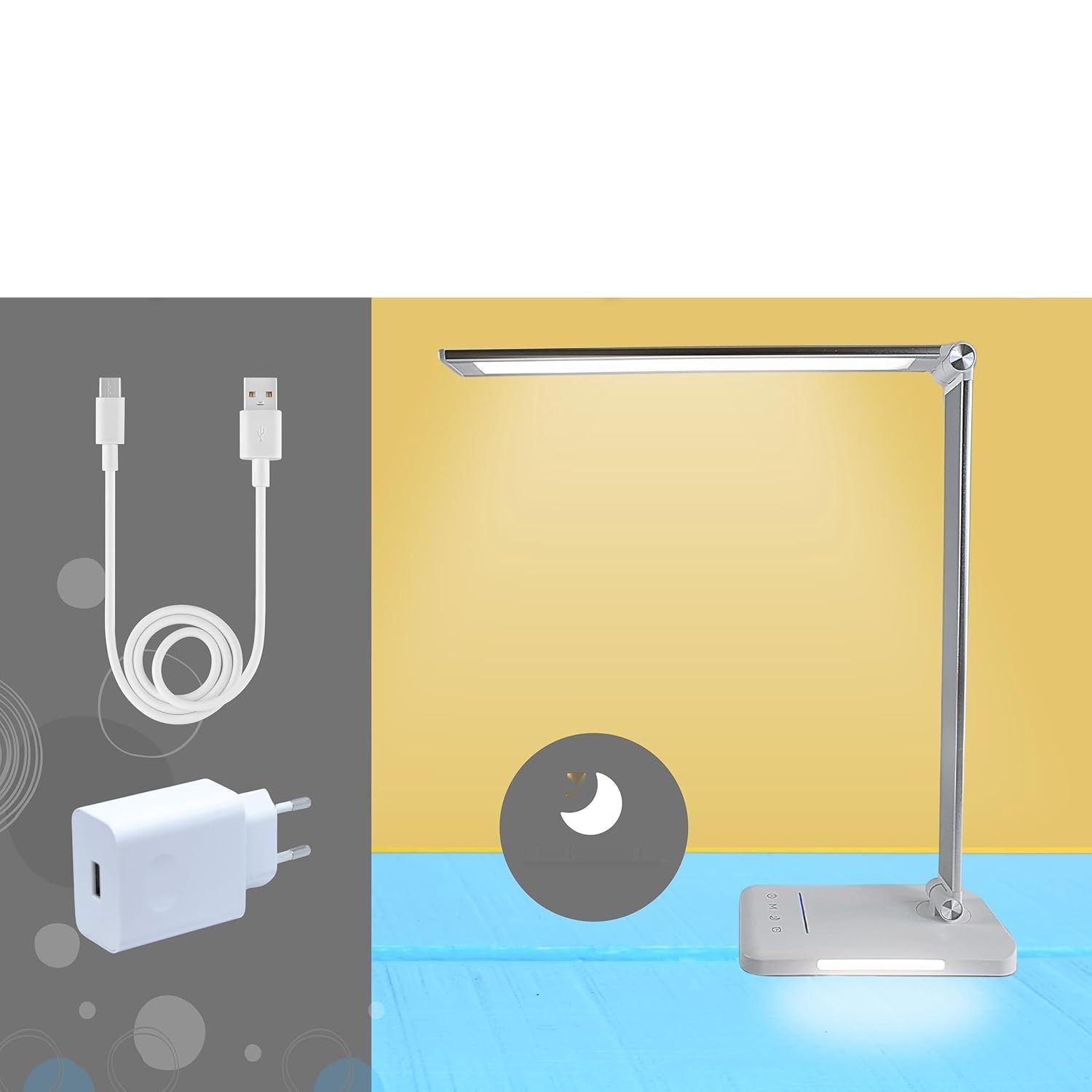 Lampa biurkowa LED Gato Naranja z elastycznym ramieniem