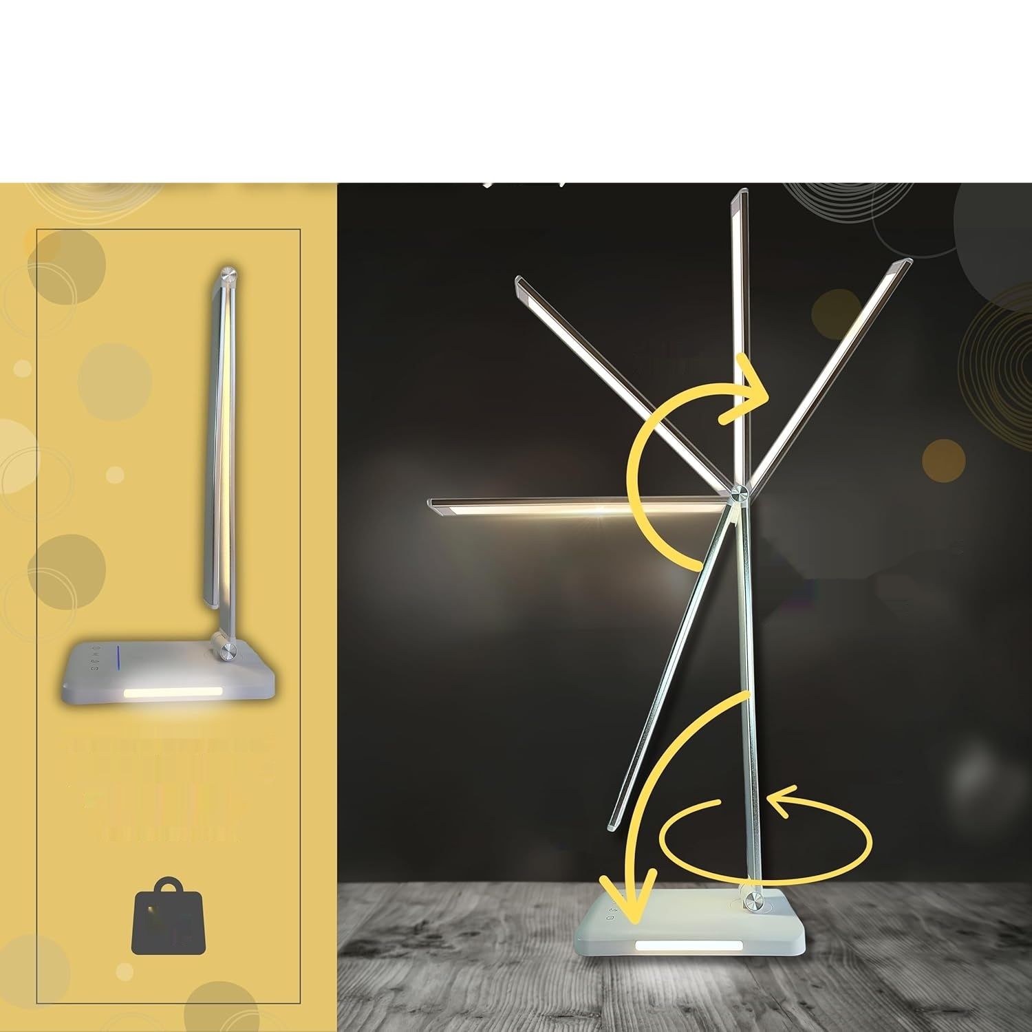 Lampa biurkowa LED Gato Naranja z elastycznym ramieniem