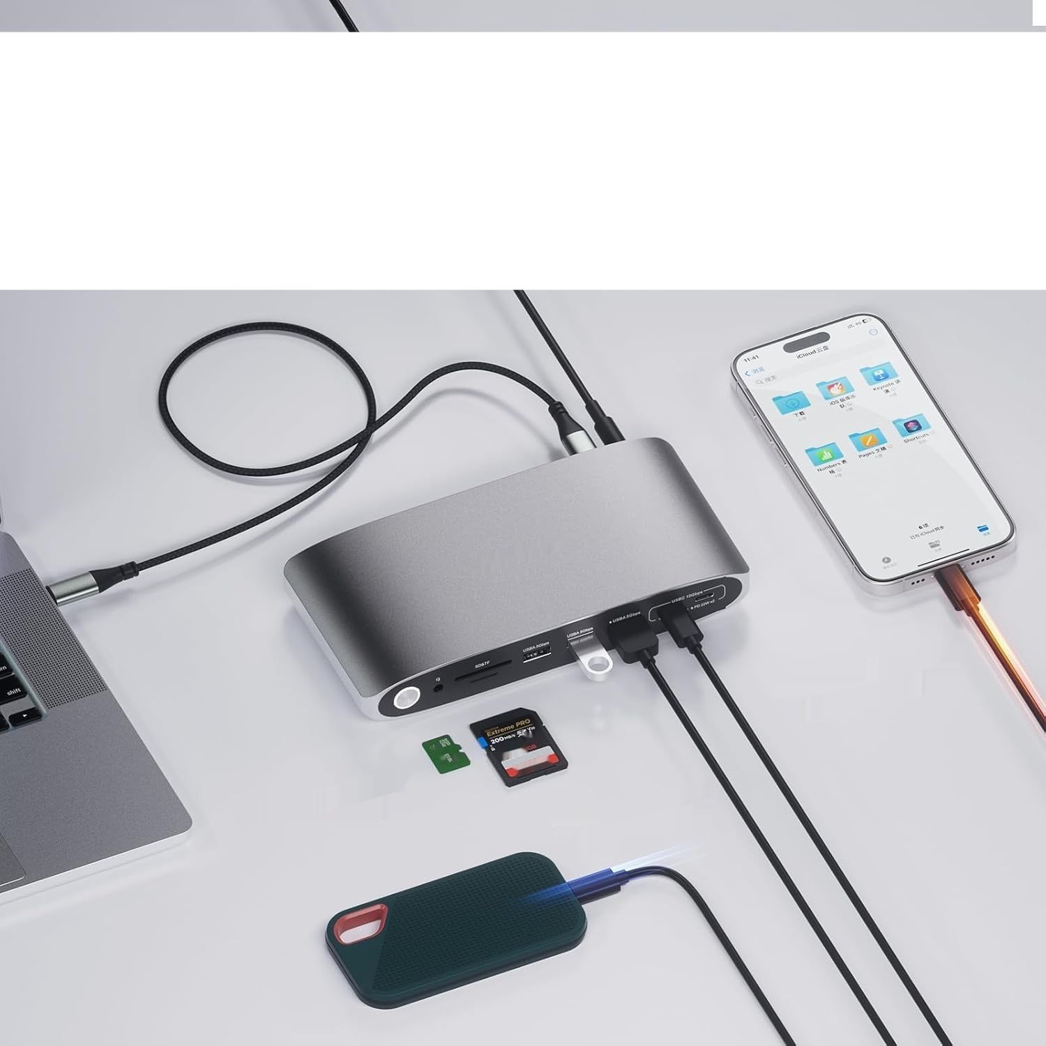 zamienić kartu!!!!!     Stacja dokująca USB‑C z zasilaczem 140 W, stacja dokująca DisplayLink