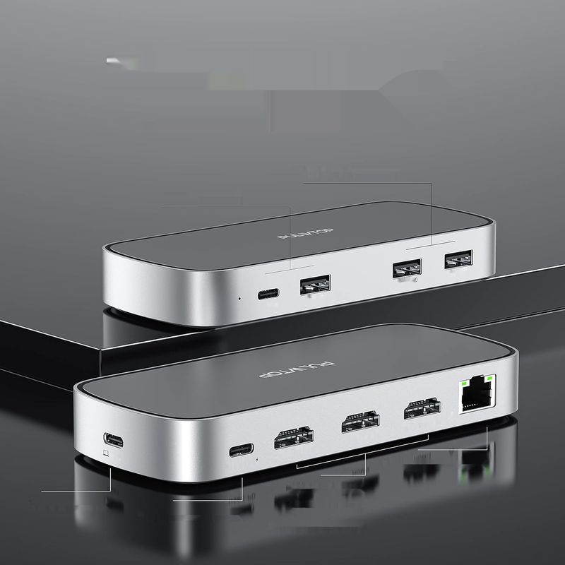 Stacja dokująca 9 w 1, USB-C z potrójnym wyświetlaniem, koncentrator 3