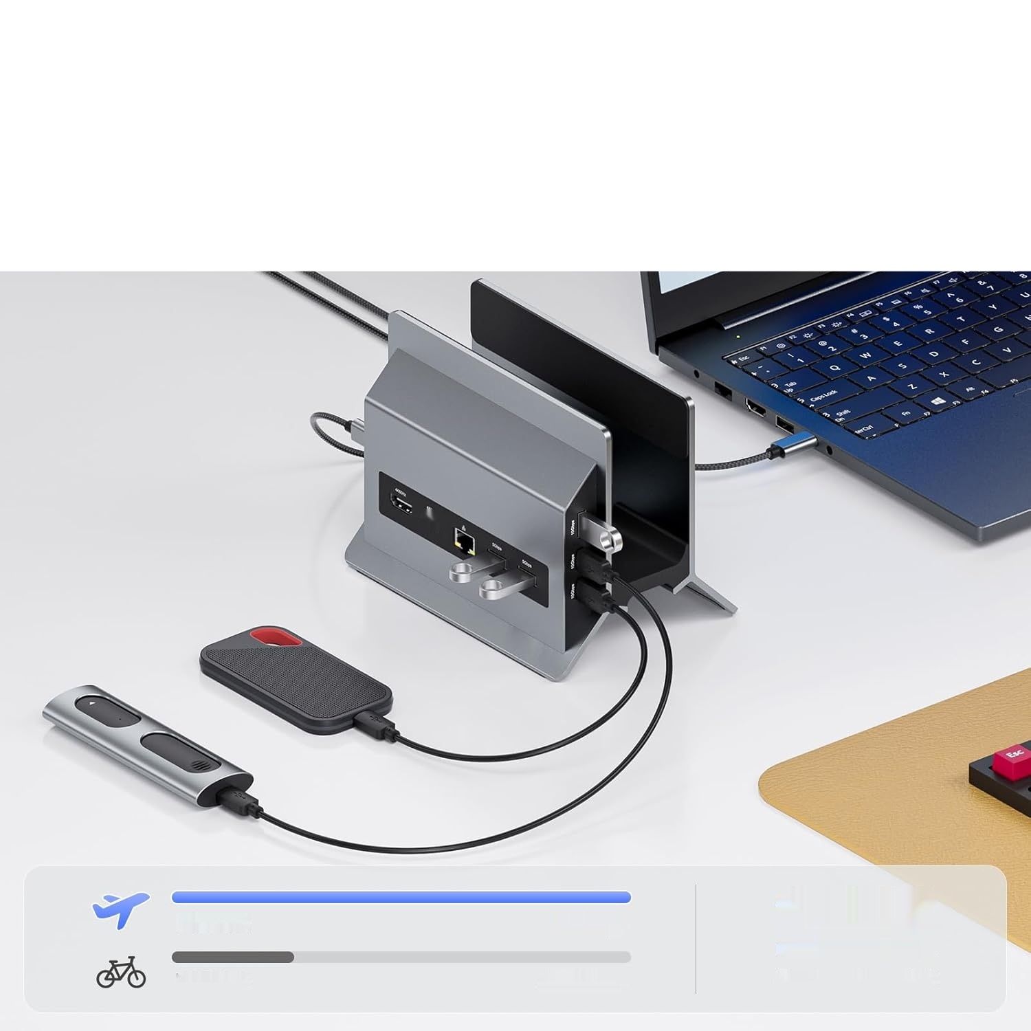 Stacja dokująca USB-C PULWTOP BD216C 11 w 1 z podwójnym HDMI 4K 60 Hz
