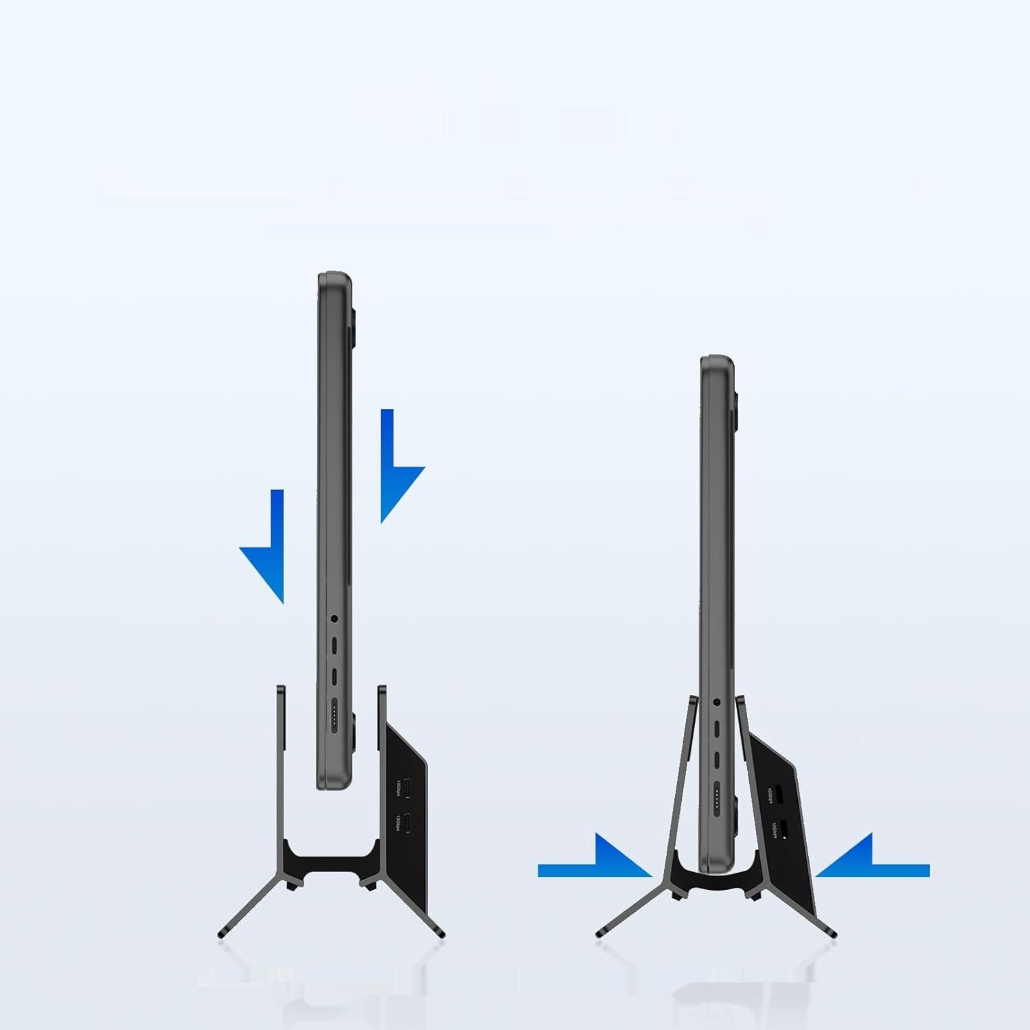 Stacja dokująca USB‑C PULWTOP BD216A-Black z pionowym stojakiem i obudową na SSD M.2 NVMe