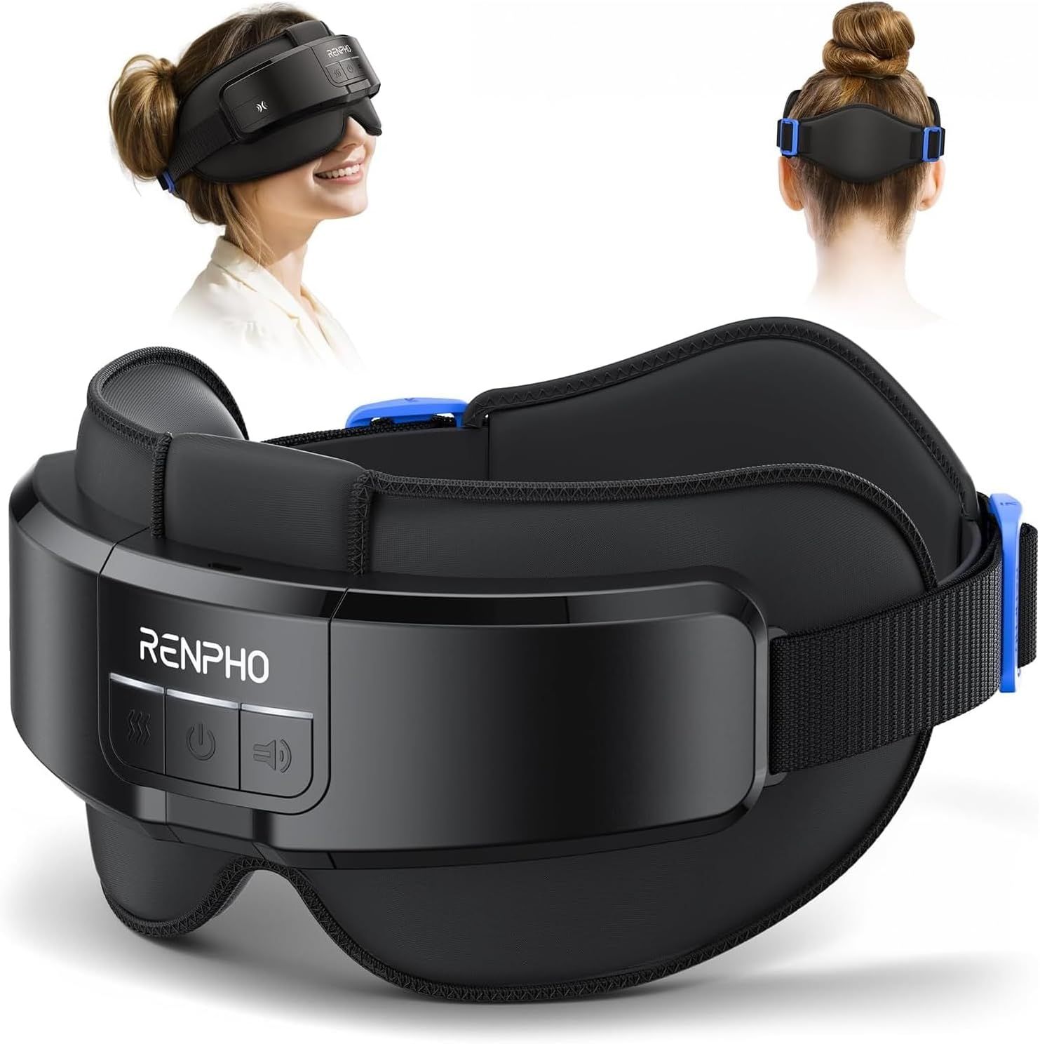 RENPHO Eyeris Masc – 2‑w‑1 masażer głowy i oczu z funkcją ogrzewania