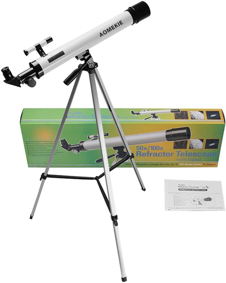Aomekie Teleskop Astronomiczny dla Dzieci 50/600 z Trójnogiem