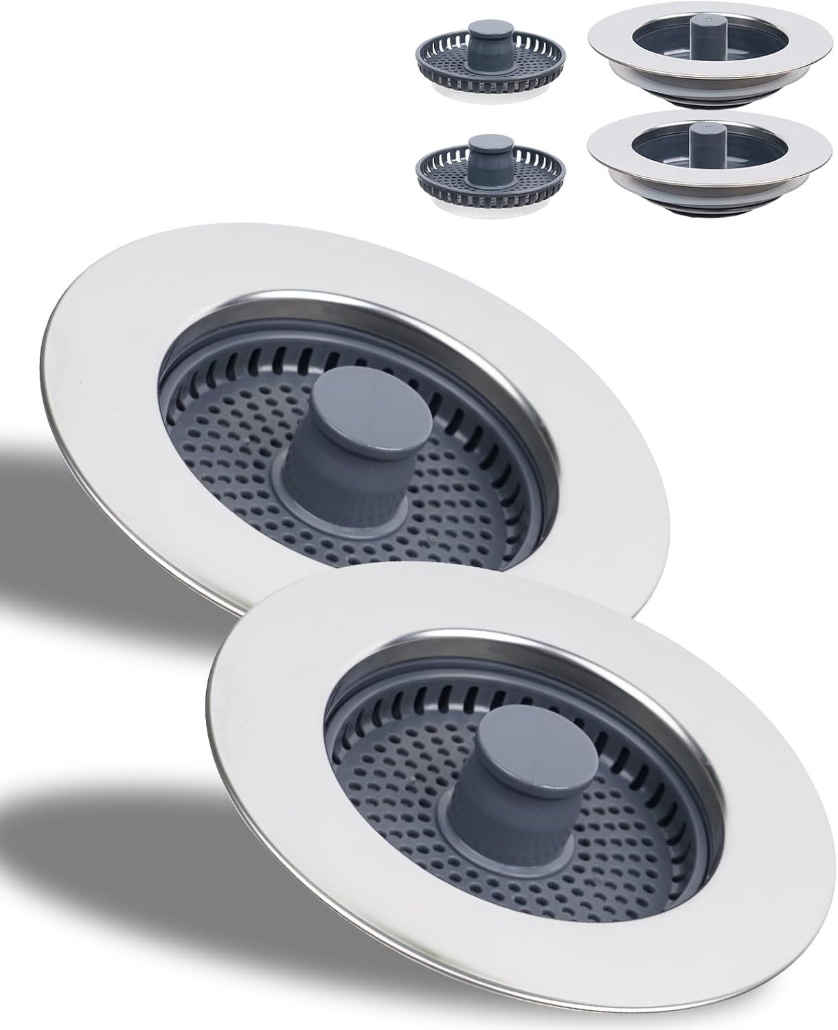 Hibbent 2 gry Zestaw Sitko i Korek do Zlewu Kuchennego – Uniwersalny 3