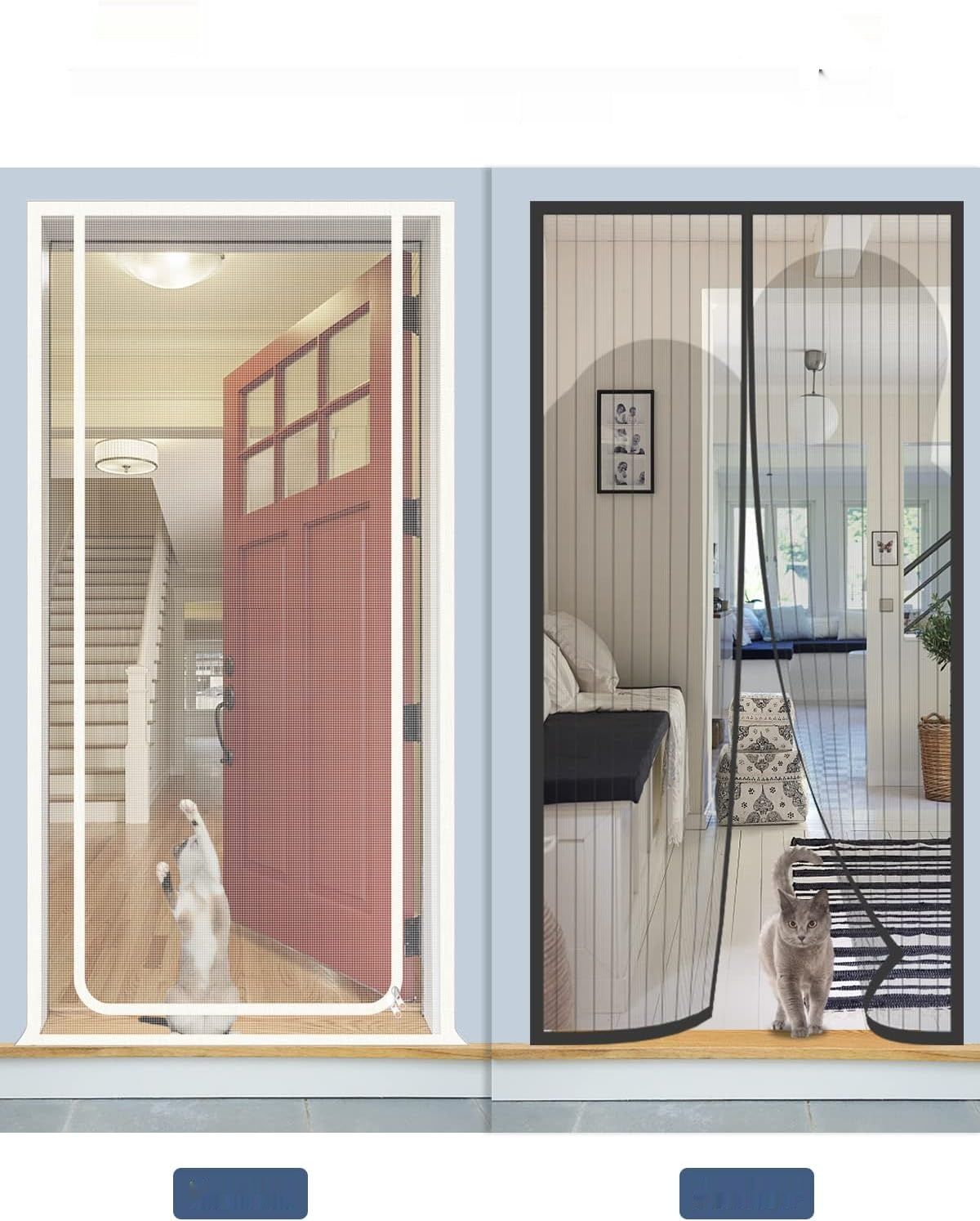 Siatka dla kota na drzwi, zapobiega ucieczce kotów, izolacyjny ekran ł