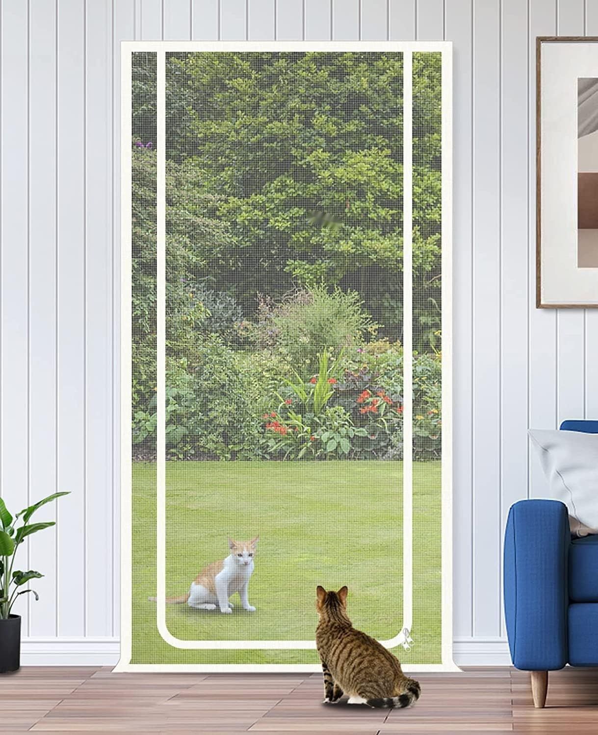 Siatka dla kota na drzwi, zapobiega ucieczce kotów, izolacyjny ekran ł