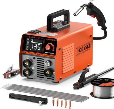 MIG135 Spawarka 3 w 1 MIG/ARC/Lift TIG bez gazu 135A 220V z synergicznym sterowaniem