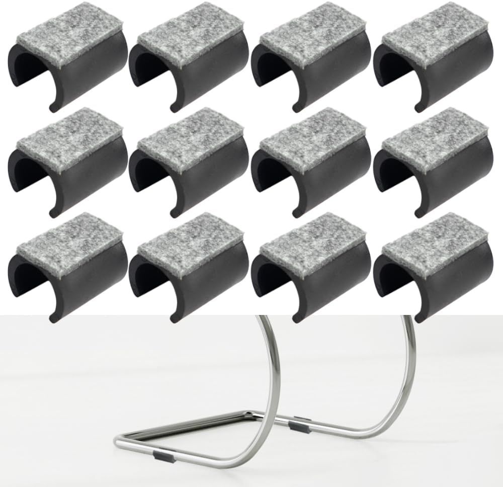 Ślizgacze do krzeseł typu cantilever, 12 sztuk – nakładane ślizgacze z