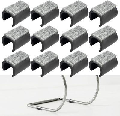 Ślizgacze do krzeseł typu cantilever, 12 sztuk – nakładane ślizgacze z