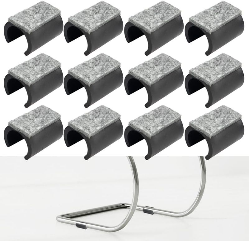 Ślizgacze do krzeseł typu cantilever, 12 sztuk – nakładane ślizgacze z