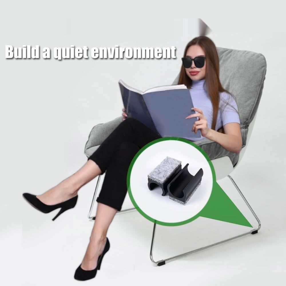 Ślizgacze do krzeseł typu cantilever, 12 sztuk – nakładane ślizgacze z