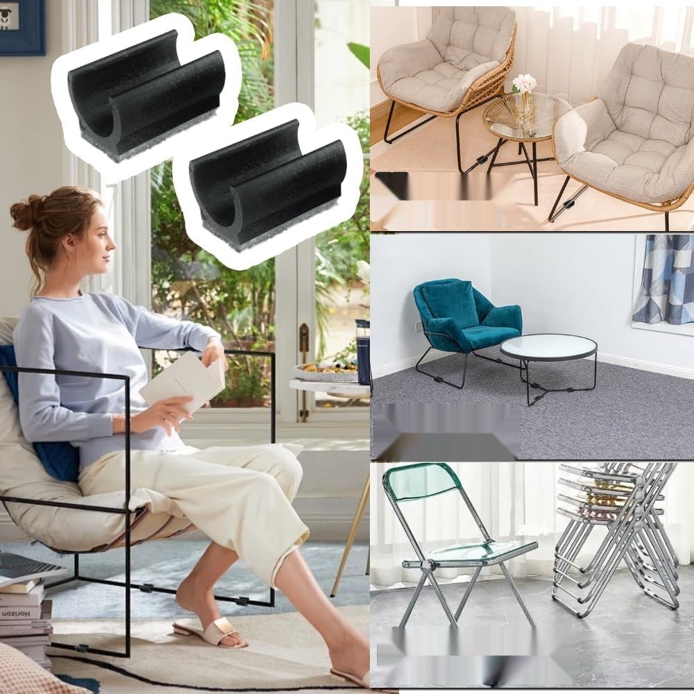 Ślizgacze do krzeseł typu cantilever, 12 sztuk – nakładane ślizgacze z