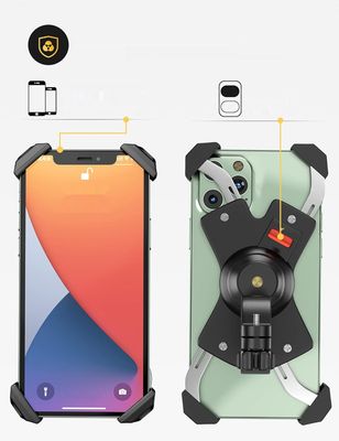 Uchwyt rowerowy na telefon Grefay, metalowy uchwyt na telefon do motoc