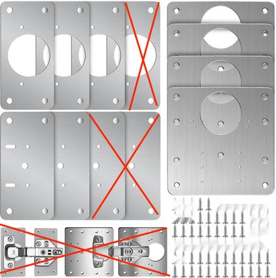 9 sztuk płytek naprawczych zawiasów drzwi z wkrętami, zestaw do naprz
