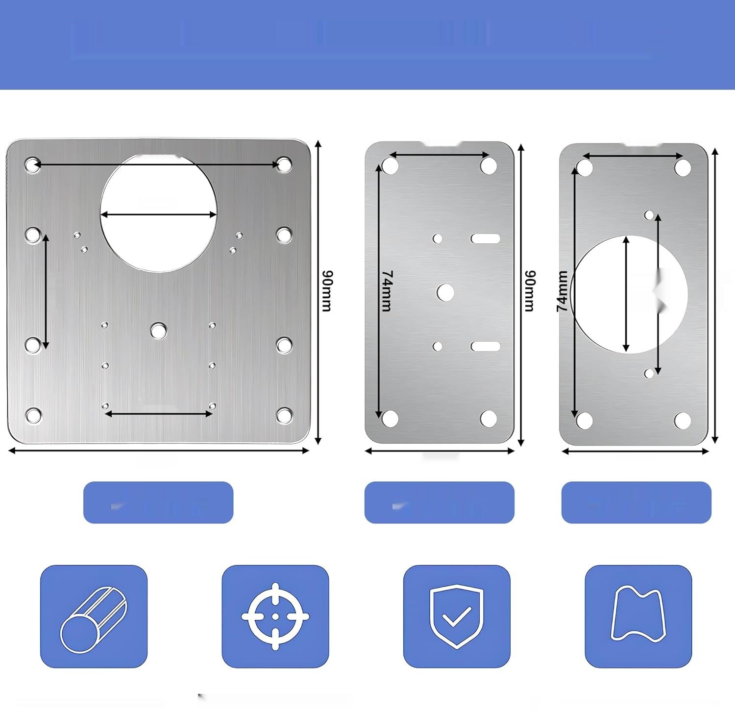 9 sztuk płytek naprawczych zawiasów drzwi z wkrętami, zestaw do naprz