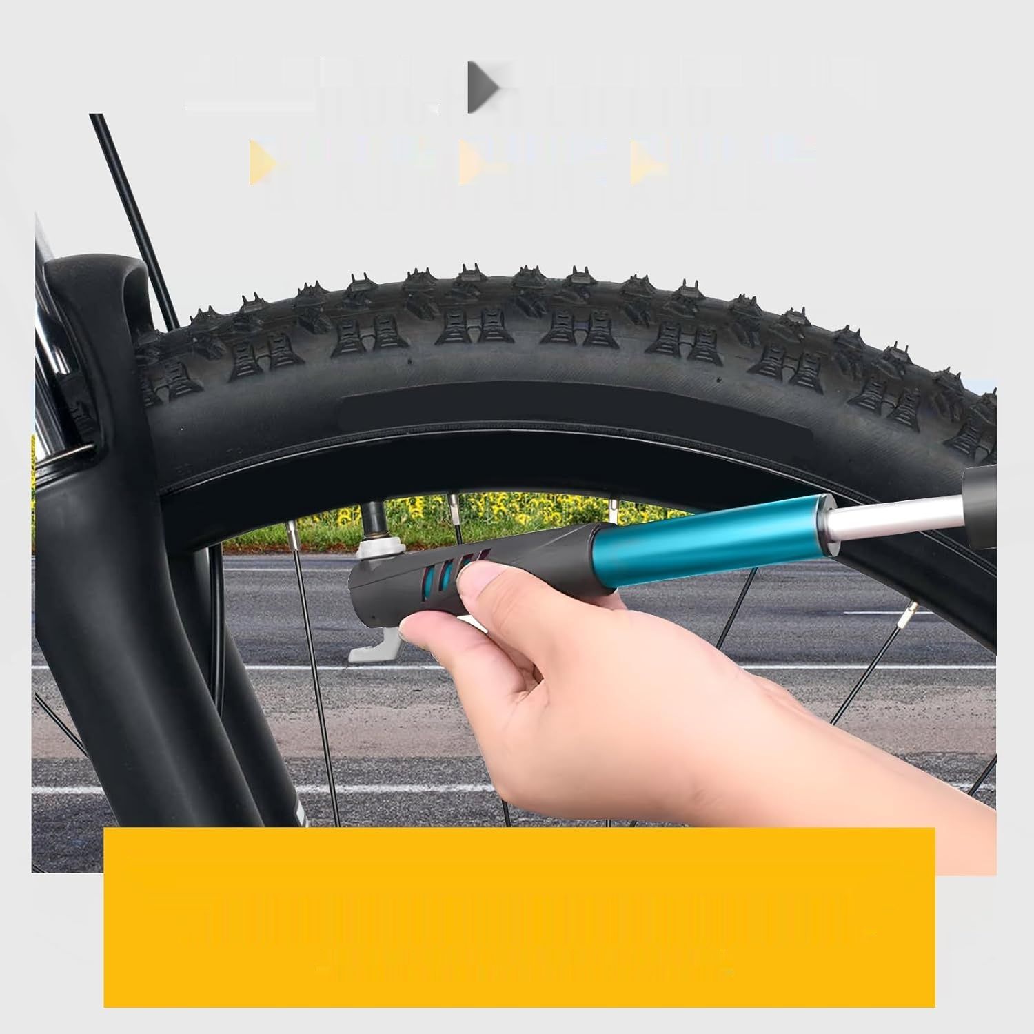 Mini pompka do roweru, przenośna pompka 120 PSI do zaworów Presta i S