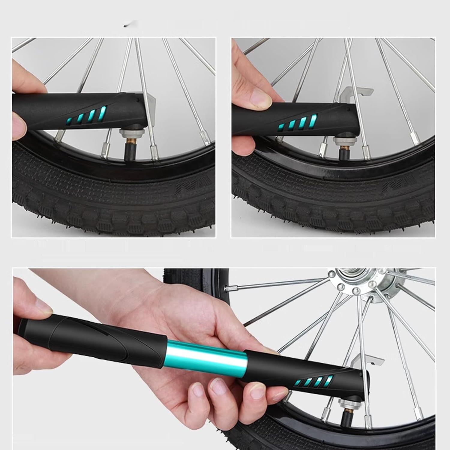 Mini pompka do roweru, przenośna pompka 120 PSI do zaworów Presta i S