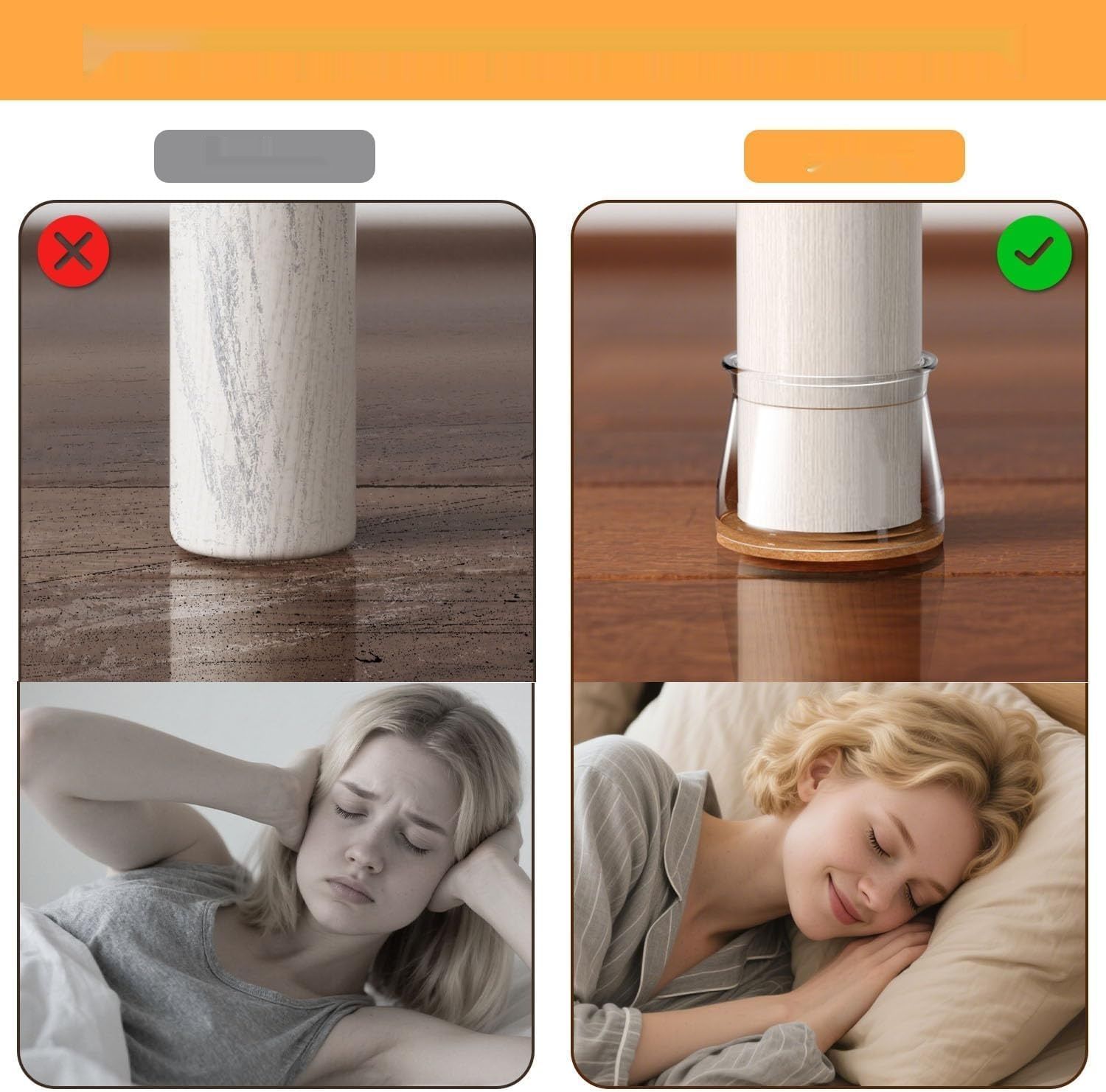 20 sztuk nakładek na nogi krzeseł, prostokątnych, przezroczystych ochr