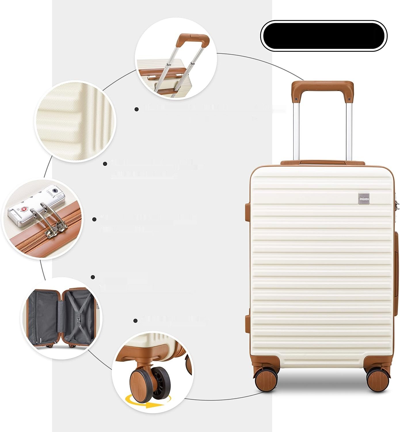 Joyway Zestaw Walizek z Twardą Obudową ABS, 3‑częściowy