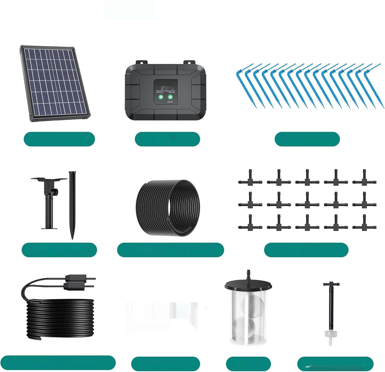 Solarny system nawadniania Biling do balkonu, 7,5 W 15 m, automatyczne