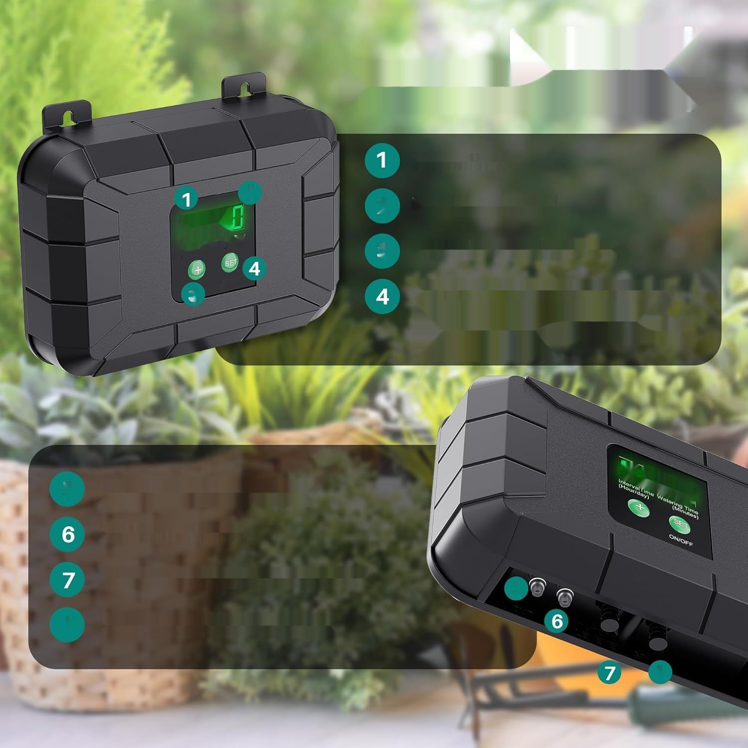 Solarny system nawadniania Biling do balkonu, 7,5 W 15 m, automatyczne