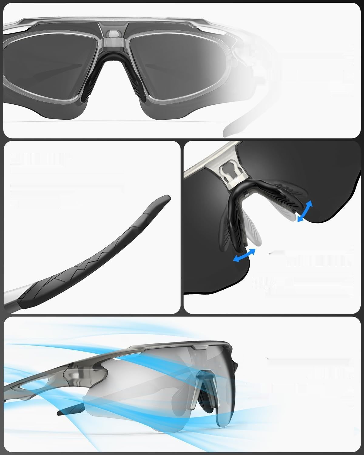 Victgoal okulary rowerowe z polaryzacyjnymi soczewkami, ochrona UV400,