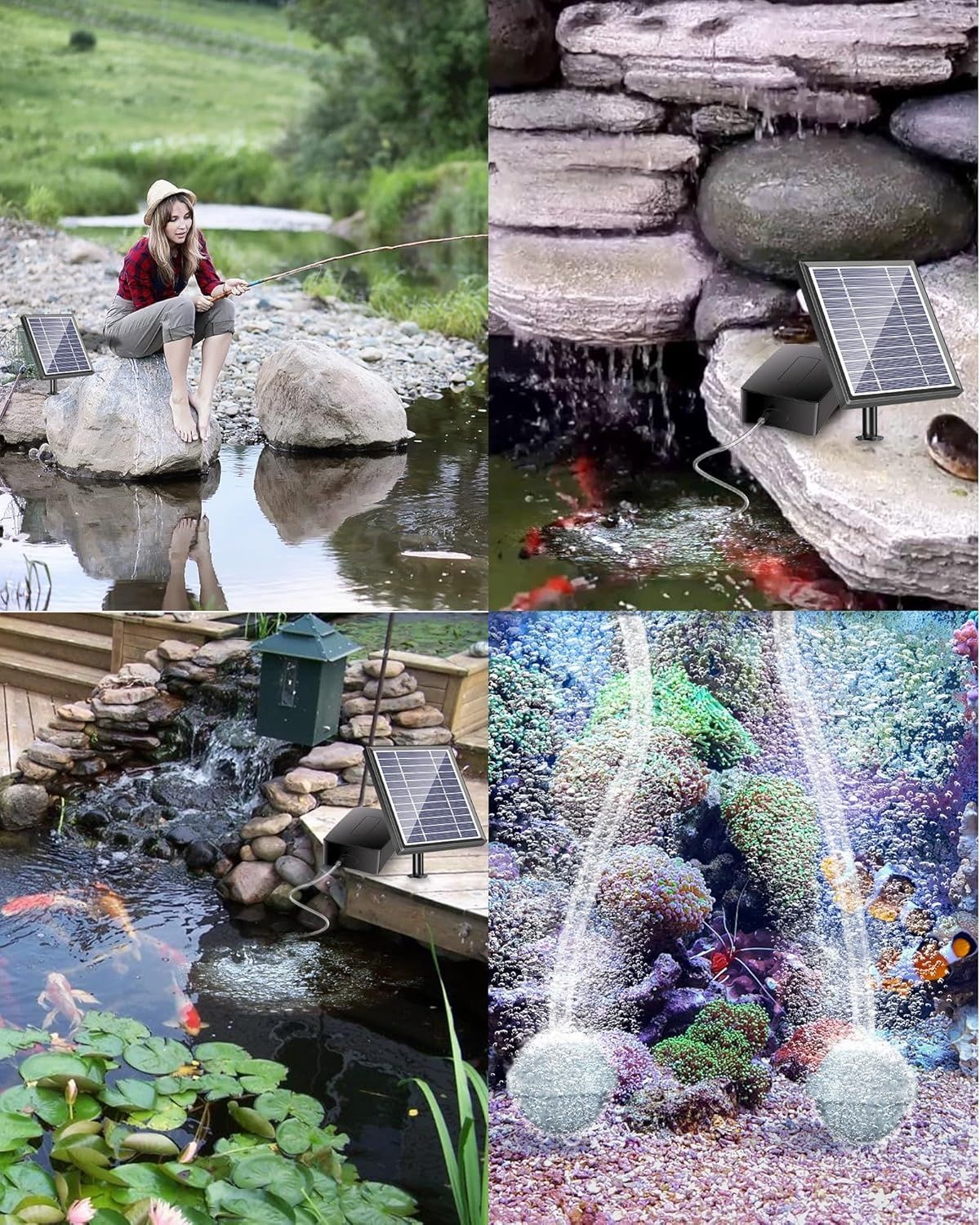 Biling 2,5 W Słoneczna pompa powietrza do akwarium – napowietrzacz –do