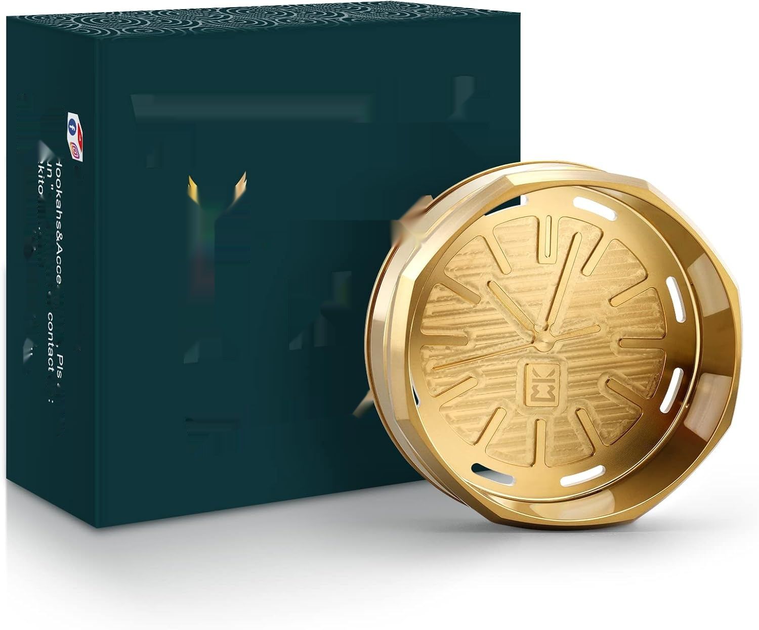 KITOSUN WatcHMD Charcoal Heat Management Device Stainless Steel HMD Coals Holders Tray, Easy Hold 3 Pieces 26 MM Coconut Charcoals Cubes (APwatcHMD-Black)