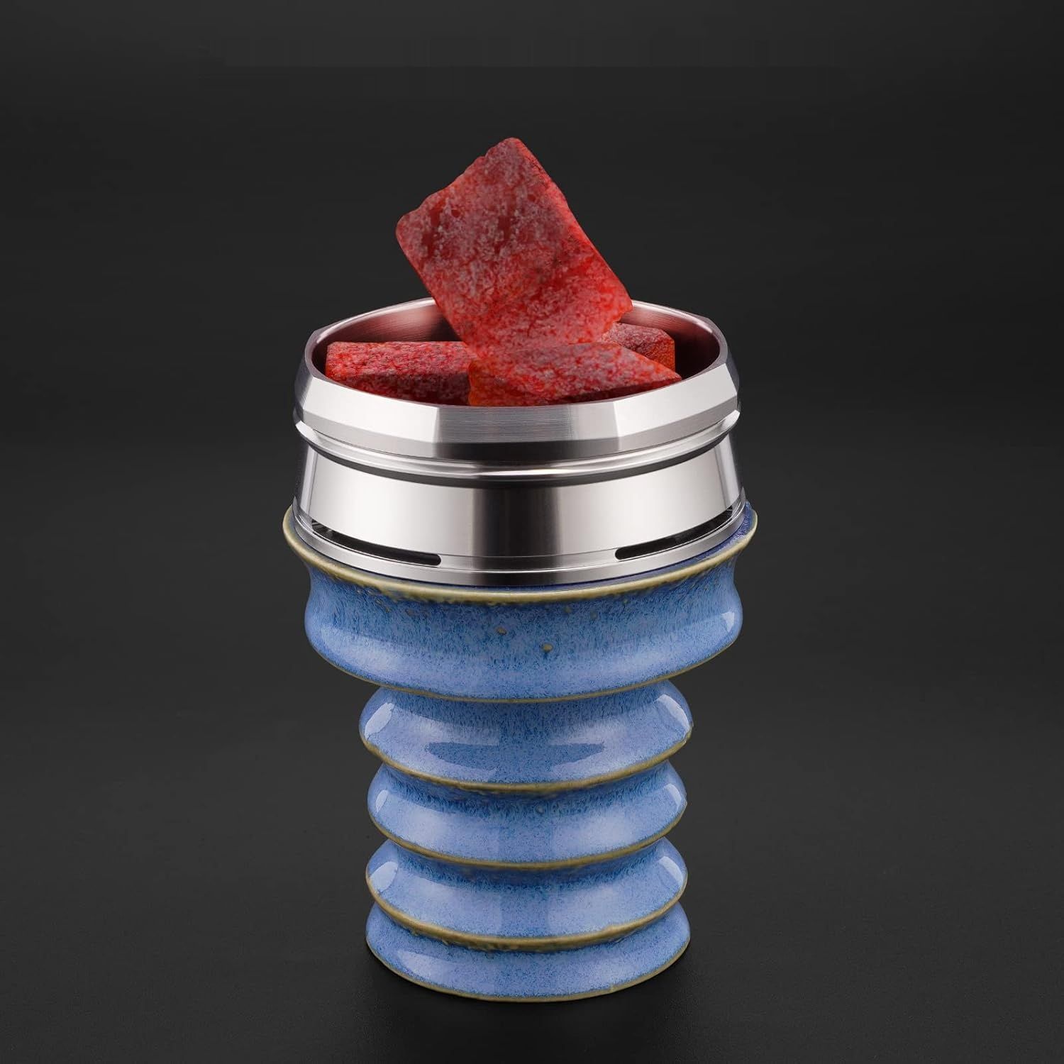 KITOSUN WatcHMD Charcoal Heat Management Device Stainless Steel HMD Coals Holders Tray, Easy Hold 3 Pieces 26 MM Coconut Charcoals Cubes (APwatcHMD-Black)